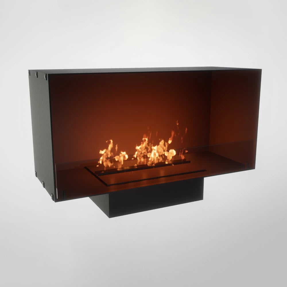 Foco One 1000 - Modern built-in bioethanol fireplace insert with a one-sided open design
