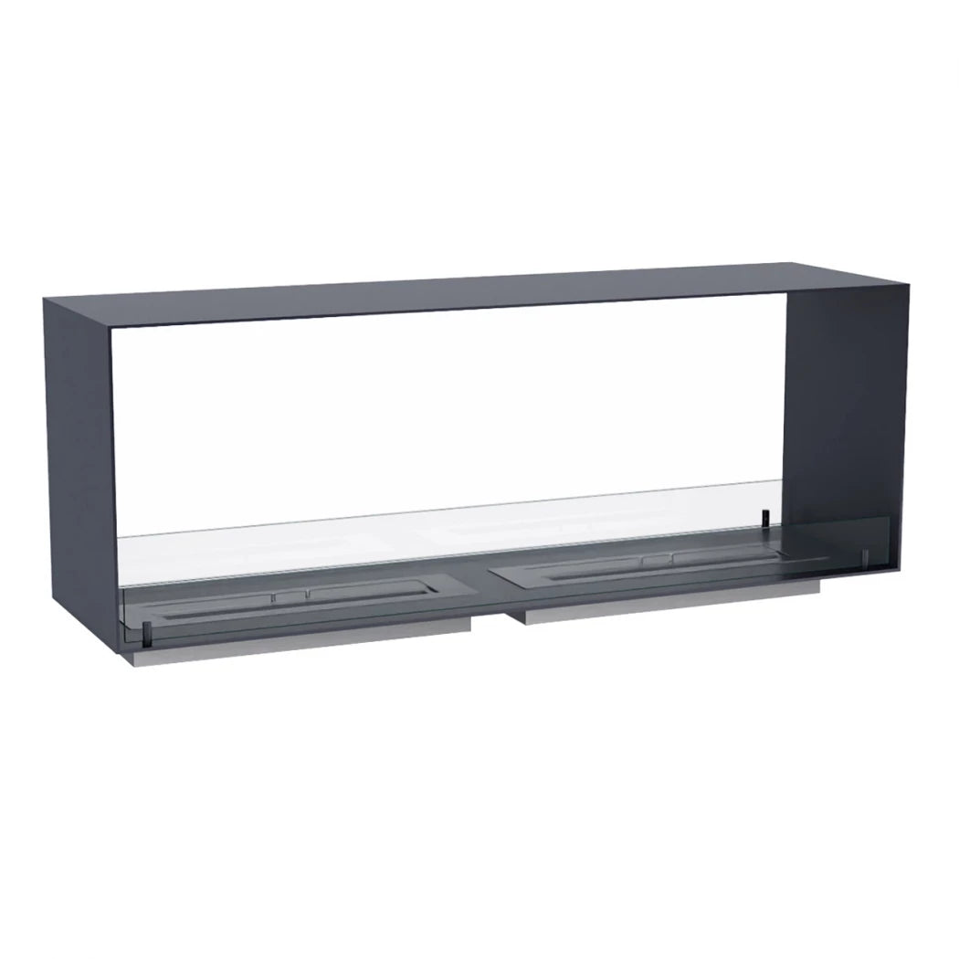 Foco Two 1400 Double – extra-wide built-in bioethanol fireplace with two burners