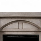 ScandiFlames Logi freestanding electric fireplace with grey/white polystone frame and Eldur 23" insert