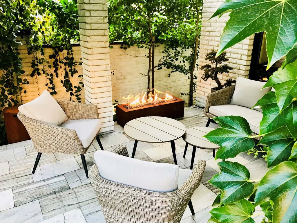 Planika Galio Outdoor Gas Fireplace with automatic control system