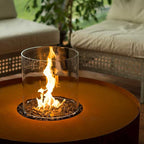 Planika Galio Fire Pit Corten Automatic Outdoor Gas Fireplace