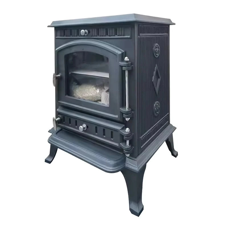 ScandiFlames Molde Free-standing Cast Iron Stove Bioethanol Fireplace