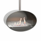 Halifax Steel Oval Ceiling Pendant Bio fireplace 60 cm
