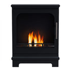 ScandiFlames Honolulu - Freestanding bioethanol fireplace in wood burning stove design and black finish