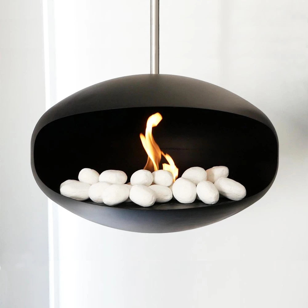 24 White ceramic pebbles