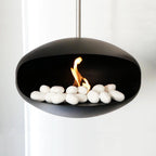 24 White ceramic pebbles