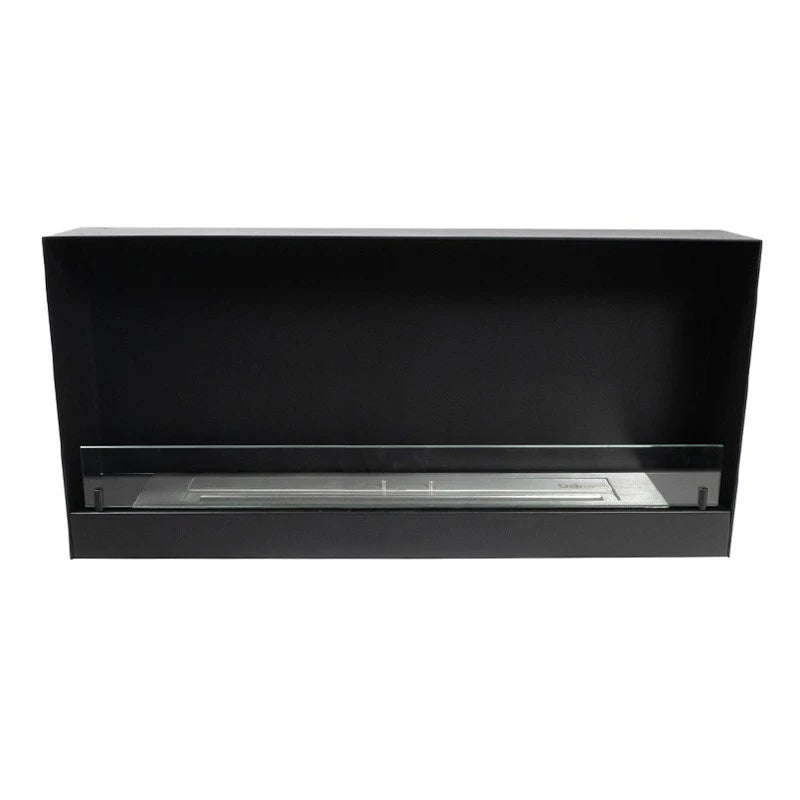 One-sided built-in fireplace insert