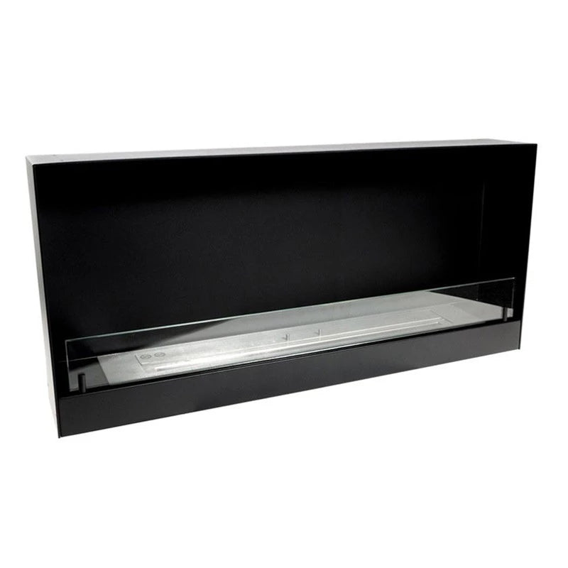 One-sided built-in fireplace insert
