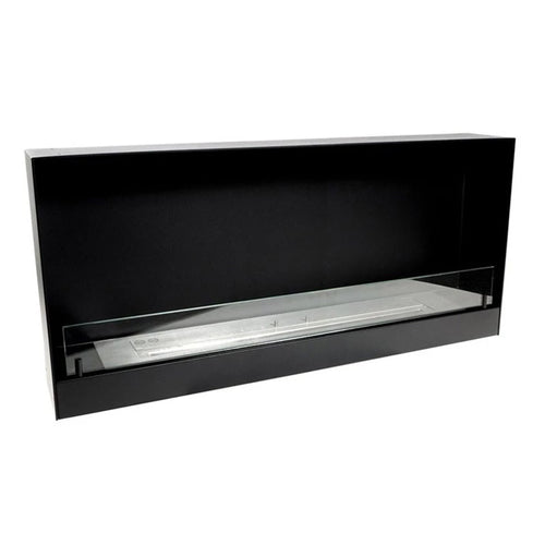 One-sided built-in fireplace insert