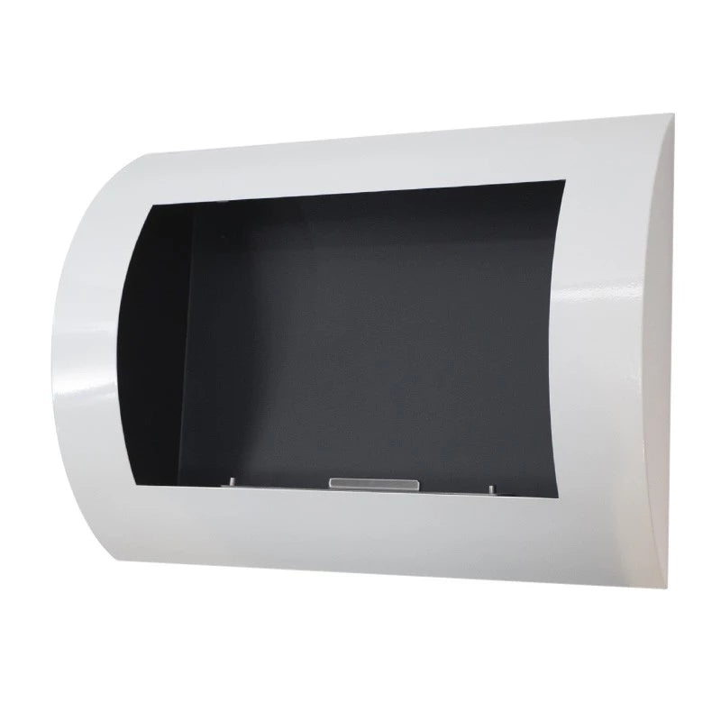 Ocean - Low-cost wall fireplace in white with a length of 60 cm