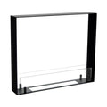 Foco Two 600 Ultra Slim - See-through built-in bioethanol fireplace with tempered glass panels