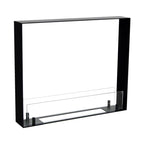 Foco Two 600 Ultra Slim - See-through built-in bioethanol fireplace with tempered glass panels