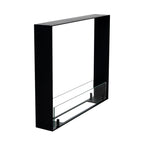 Foco Two 600 Ultra Slim - See-through built-in bioethanol fireplace with tempered glass panels