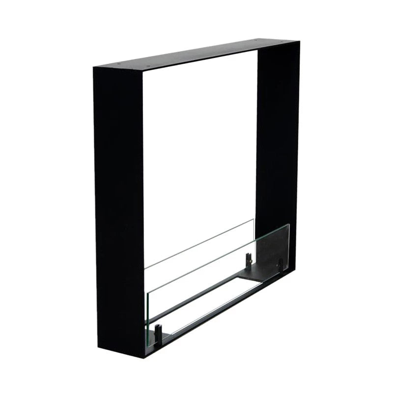 Foco Two 600 Ultra Slim - See-through built-in bioethanol fireplace with tempered glass panels