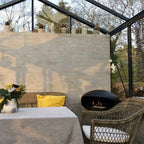 Cocoon Pedestal bio fireplace in black