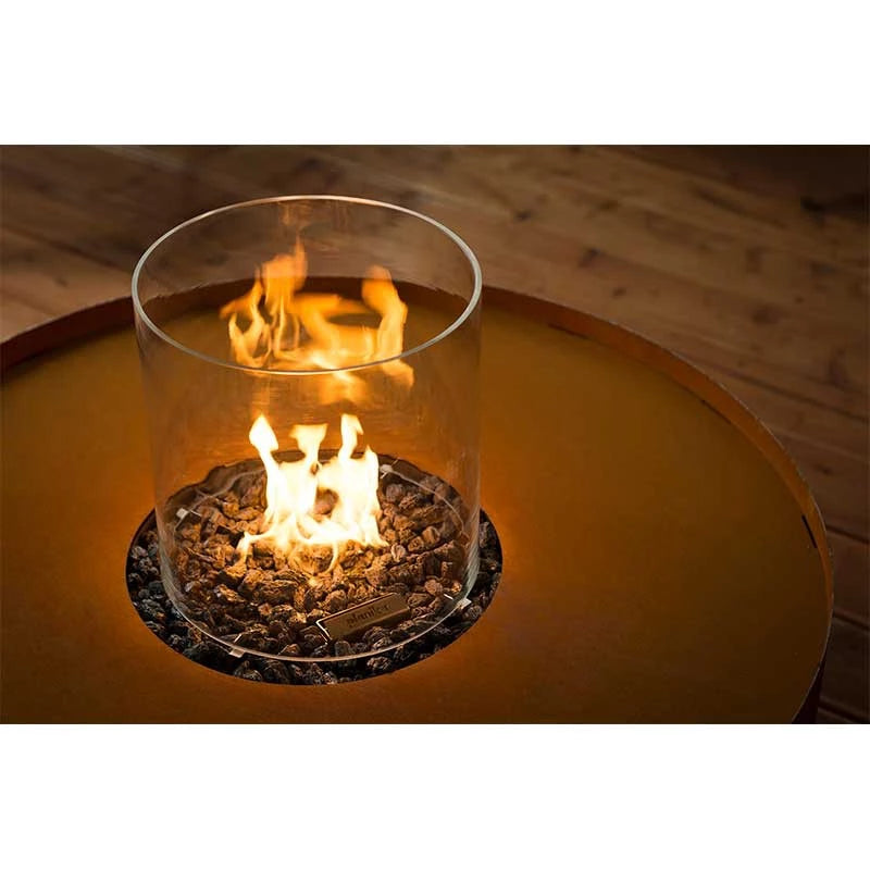 Planika Galio Fire Pit Corten Automatic Outdoor Gas Fireplace