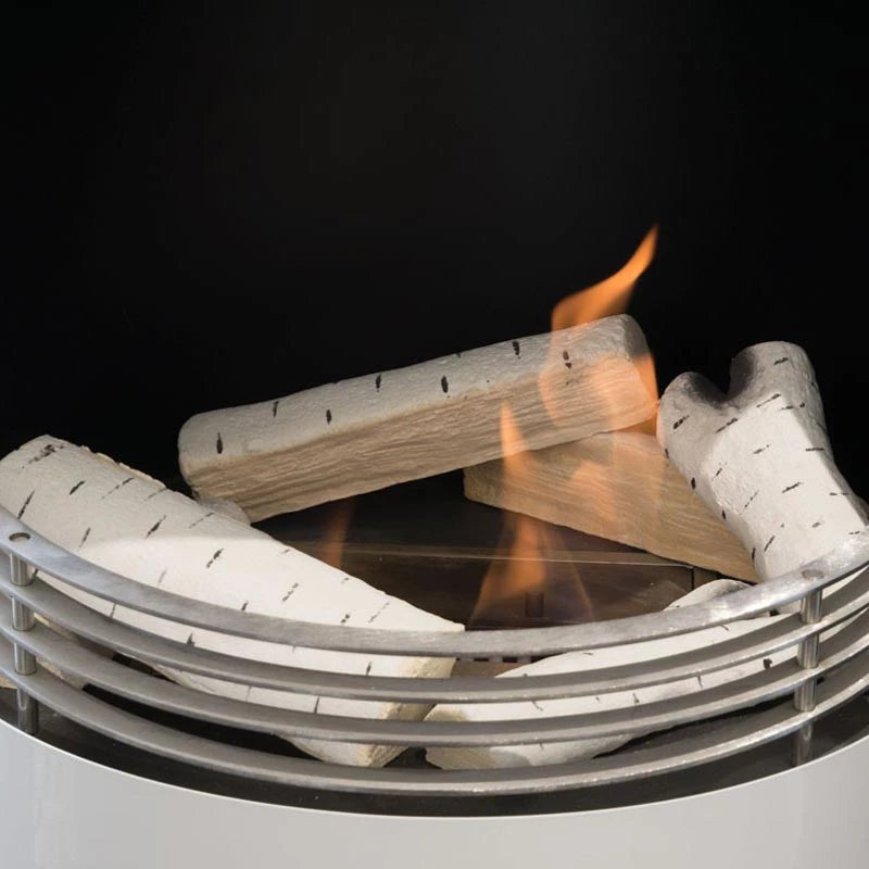 Six pieces of ceramic wood- style logs