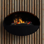 ScandiFlame Electric Kjos - Black Wall-Mounted Opti-myst Fireplace