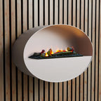 ScandiFlame Electric Kjos - White Wall-mounted Opti-myst Fireplace