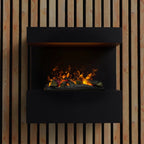 ScandiFlames Electric Late - Black Wall-Mounted Opti-myst Fireplace