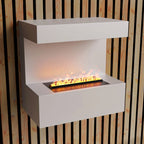 ScandiFlame Electric Late - White Wall-Mounted Opti-myst Fireplace