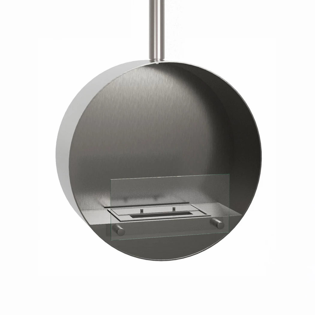 Ottawa Steel 50 cm - Round celing mounted bioethanol fireplace