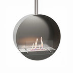 Ottawa Steel 50 cm - Round celing mounted bioethanol fireplace