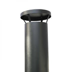 ScandiFlames Natura Garden Fireplace - Black Bioethanol Outdoor Heater with Glass Panels and Wheels