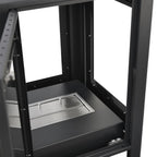 ScandiFlames Natura Garden Fireplace - Black Bioethanol Outdoor Heater with Glass Panels and Wheels