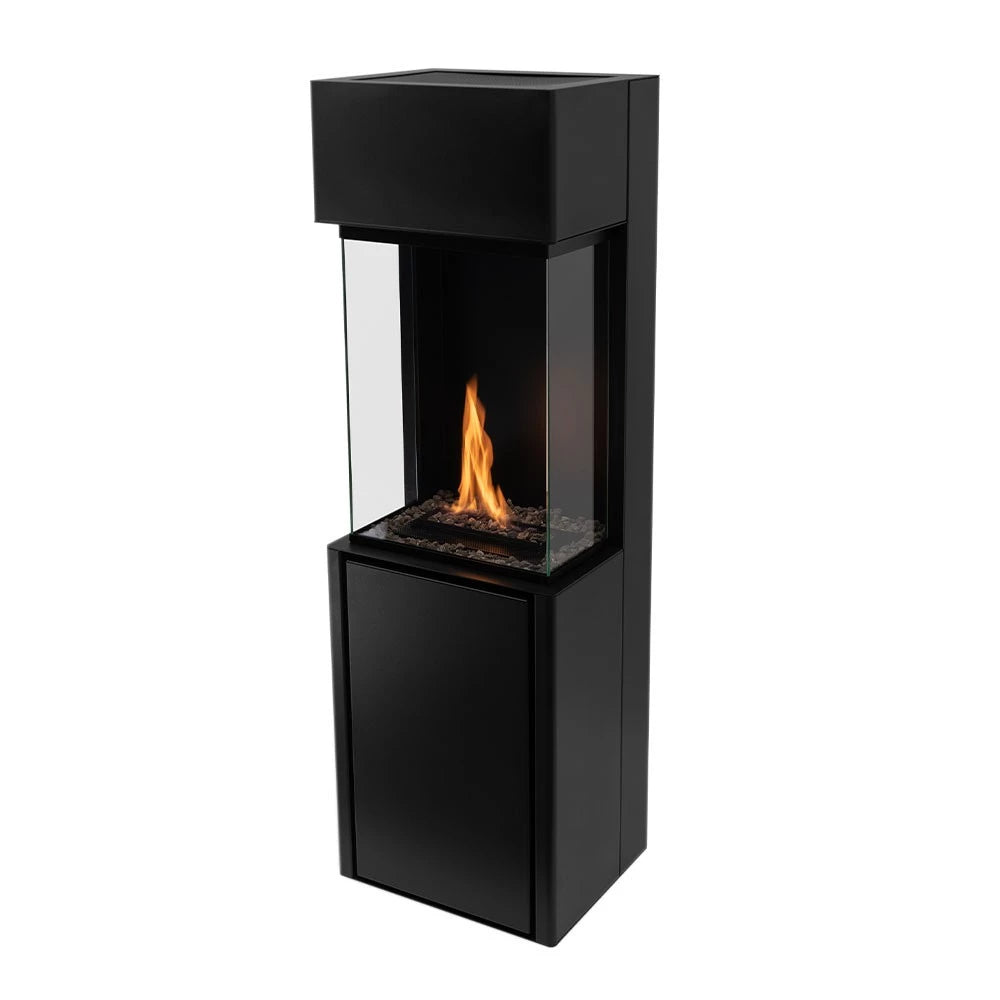 Planika Arcticon Black - Free-standing remote controlled Burning Ethanol Vapors bioethanol fireplace