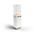 Faro Outdoor Gas Fireplace in the Colour Traffic White