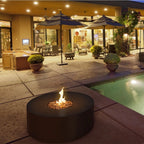 Planika Galio Fire Pit Black Automatic outdoor gas fireplace