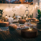 Planika Galio Fire Pit Black Automatic outdoor gas fireplace