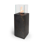 Planika Porto Daze and Laurent bioethanol fireplace with Dekton marble finish
