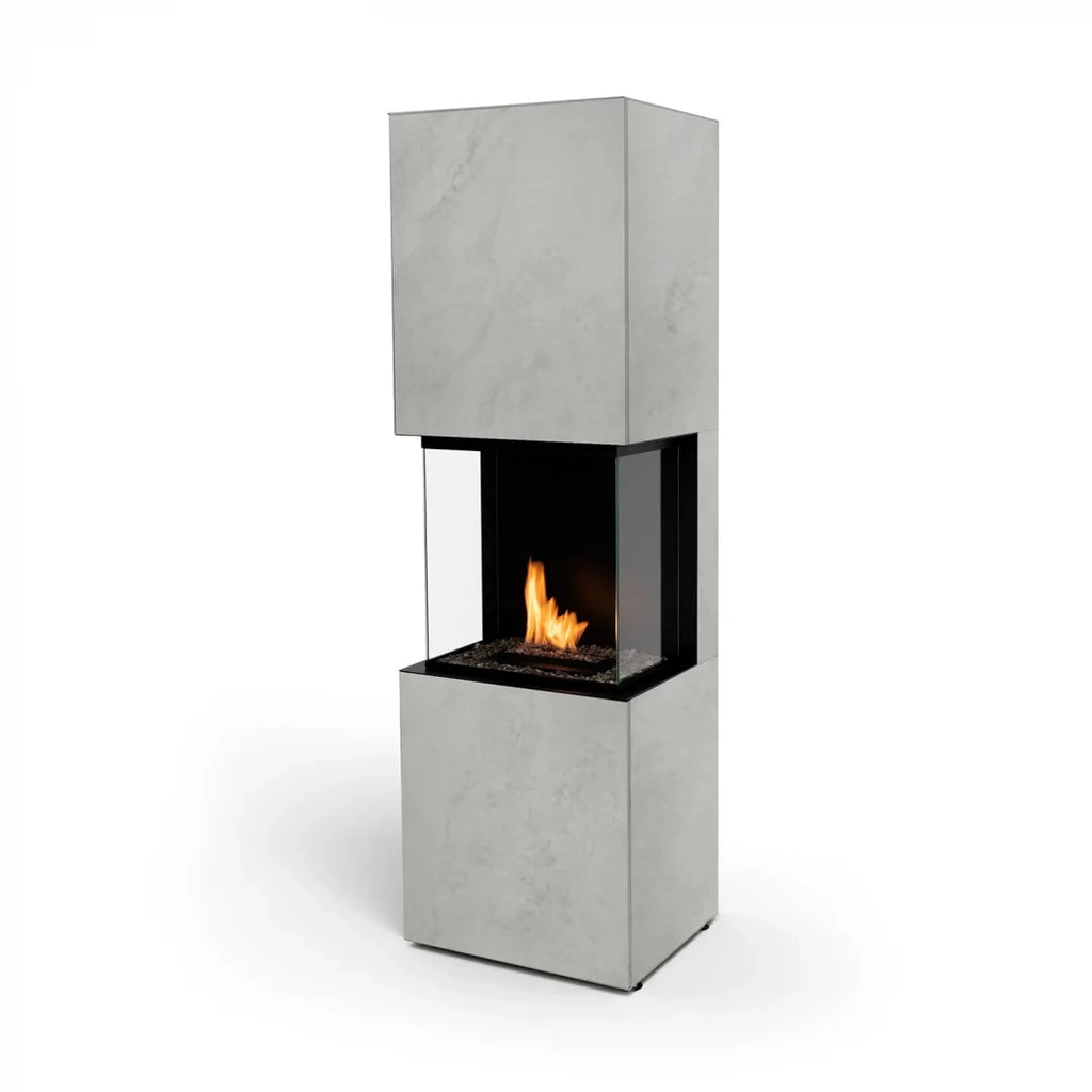 Planika Rock Kreta Firplace - Remote controlled BEV bioethanol fireplace with concrete finish