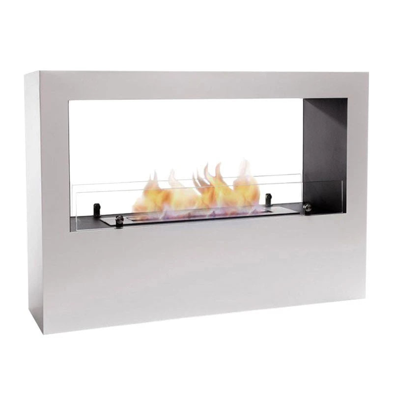 ScandiFlames Lansing L - White Bioethanol Fireplace