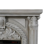 ScandiFlames Embla freestanding electric fireplace with ornate polystone frame and Eldur 23" insert