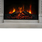 ScandiFlames Embla freestanding electric fireplace with ornate polystone frame and Eldur 23" insert