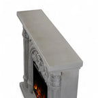 ScandiFlames Embla freestanding electric fireplace with ornate polystone frame and Eldur 23" insert