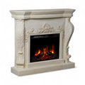 Ymir Electric Fireplace in grey polystone