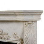 Ymir Electric Fireplace in grey polystone