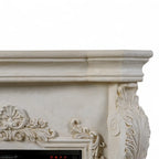 Ymir Electric Fireplace in grey polystone