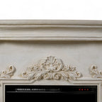 Ymir Electric Fireplace in grey polystone