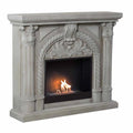 ScandiFlames Embla freestanding bioethanol fireplace with decorative polystone surround and Surtur 23 inch insert
