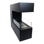 3-sidet bio fireplace in black