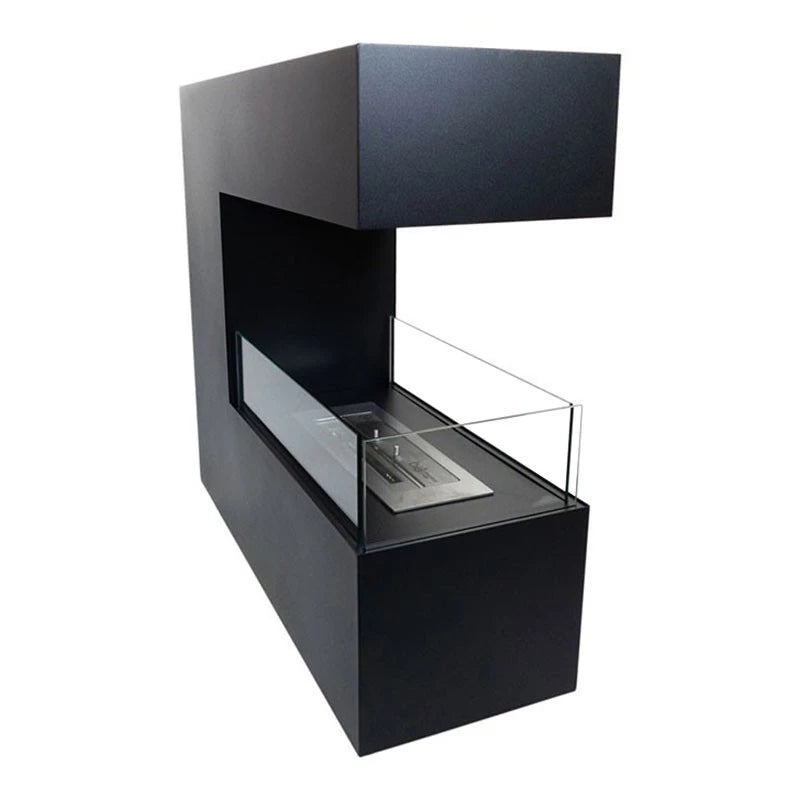3-sidet bio fireplace in black