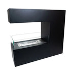 3-sidet bio fireplace in black