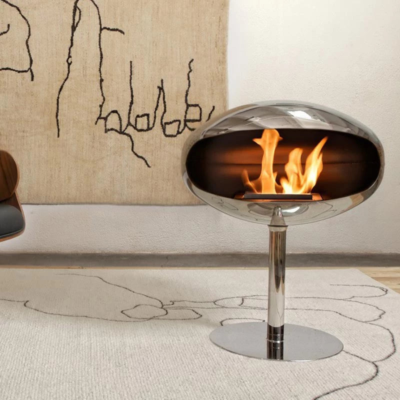 Cocoon Pedestal bio fire in steel