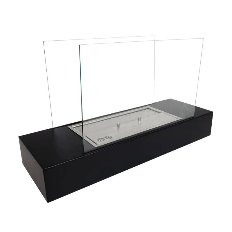 Black freestanding tabletop sized bio fireplace