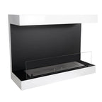 Dakota - White three-sided wall mounted fireplace